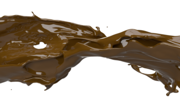 The chocolate splash png image for food concept 3d rendering
