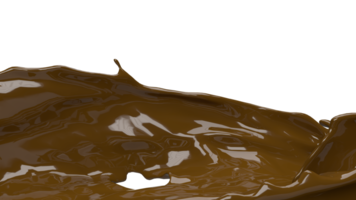 The chocolate splash png image for food concept 3d rendering