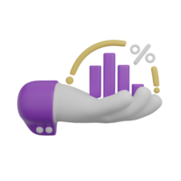 3d interpretazione di finanziario icone png