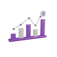 3d tolkning av finansiell ikoner png