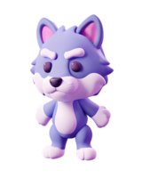 3d ilustração Lobo png