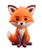 3D Illustration Red Fox png