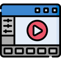 vídeo editor icono diseño png