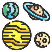 planetas icono diseño png