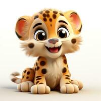 3d cartoon cute Cheta ai photo