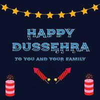 Happy Dussehra post template free download vector