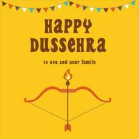 Happy Dussehra social media free template vector