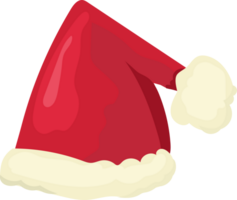 Cute santa claus hat cartoon. Christmas style illustration. png