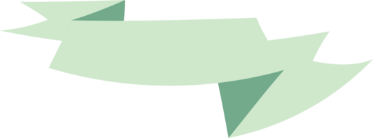 Ribbon banner on transparent background. png