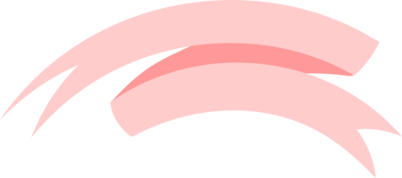 Ribbon banner on transparent background. png