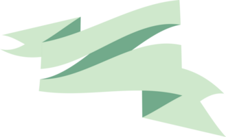 Ribbon banner on transparent background. png