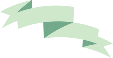 Ribbon banner on transparent background. png