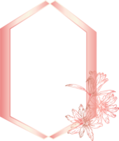 geometrisch Kranz Rahmen mit Blumen. png
