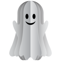 marrant Halloween fantôme illuatration papier Couper style png