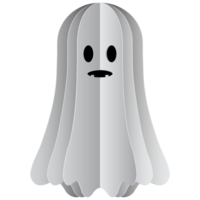 Funny Halloween ghost illuatration paper cut style png