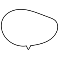 Speech symbol talk and thinking hand drawn style. Bubble with clouds thin line. png