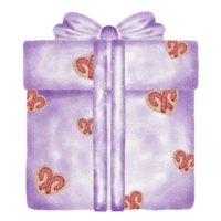 Purple Christmas present png