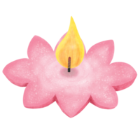 Pink floating candle png