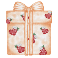 Orange Christmas present png