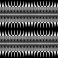 Black and white Geometric ethnic oriental pattern traditional Design for clothing, fabric, background, wallpaper, wrapping, batik. Knitwear, Pixel pattern, Embroidery style. Vector illustration