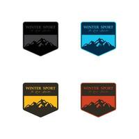 ski logo vector icon illustration design