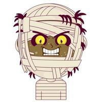 mummy angry face cartoon cute vector