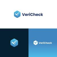 vector logo para un kyc identidad verificación compañía, cheque marca