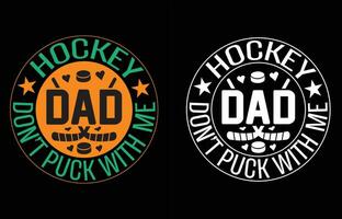 hockey no lo hagas disco con yo t camisa diseño vector