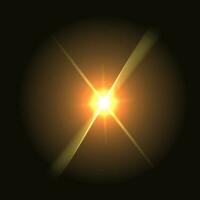 The effect of a bright transparent glow. The star burst into sparkles. vector