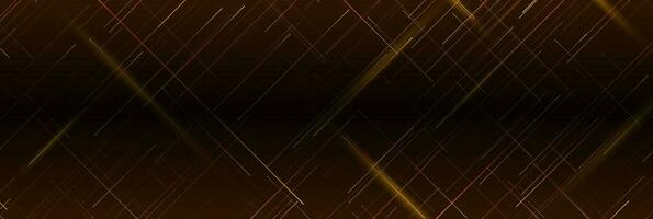 Orange shiny abstract lines technology futuristic vector background