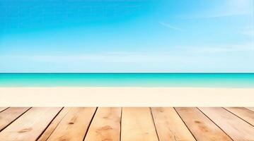 , summer sandy and wavy beach background photo