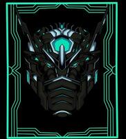 an illustration of a robot head called a ninja vector
