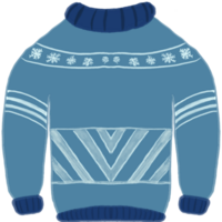 Watercolor sweater. For winter, Christmas and New Year parties. Cute hand drawn costumes. png