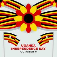 Vector illustration of Uganda independence day, Celebrated every year on 9 October.