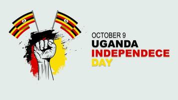 Vector illustration of Uganda independence day, Celebrated every year on 9 October.