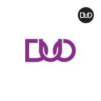 Letter DUO Monogram Logo Design vector