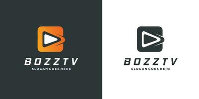 Television logo design. TV media logo design. TV Service Logo Template Design. Free Vector