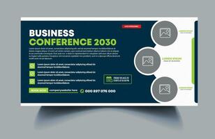 Creative Webinar business conference social media cover banner template Free Vector