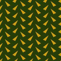 Seamless geometric pattern in art deco style with golden elements on green background. Vector print for fabric background