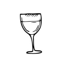 vino vaso. ilustración. vinificación productos en bosquejo estilo.vector ilustración en aislado antecedentes. clásico alcohólico beber. diseño para web, informacion gráficos. vector