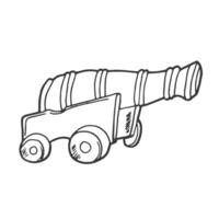 Old style cannon sketch in vector format.