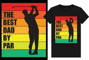 The best dad by par Golfer T Shirt Design, Vector art design, design file for t-shirt. SVG, EPS cuttable design file