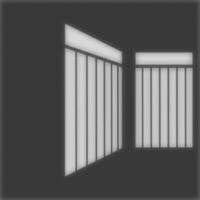 Vector Illustration of realistic iron grated window light and shade. Shadow overlay effect.