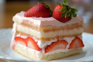 strawberry shortcake generated AI photo