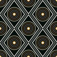 Abstract geometric pattern. Geometric circle line rhombus shape seamless pattern retro color style. Abstract geometric pattern use for textile, home decoration elements, upholstery, wrapping. vector