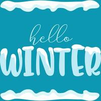 Hello winter design vector