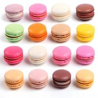 set of macarons white background photo