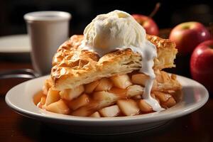 Homemade apple pie photo