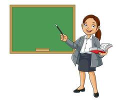 Cartoon Teacher isolated on white background vector