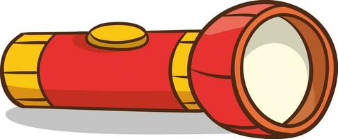 flashlight icon. Flat illustration of yellow flashlight vector icon for web design